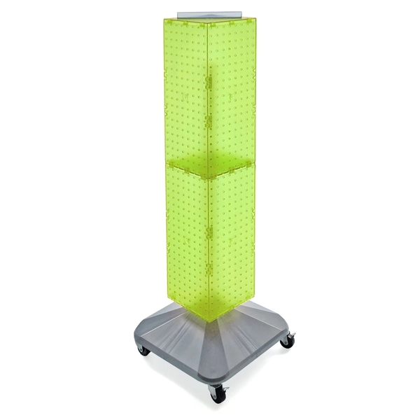 Azar Displays Four-Sided Pegboard Floor Revolving Display Panel Size: 8"W x 40"H 703388-GRE